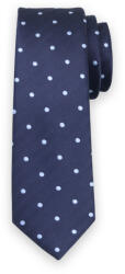 Willsoor Cravată bleumarin bărbătească îngustă cu puncte polka bleu 13495