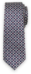 Willsoor Cravată bleumarin bărbătească îngustă cu buline polka 13491
