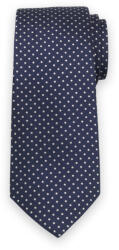 Willsoor Cravată bleumarin bărbătească din mătase cu buline polka albe 13483