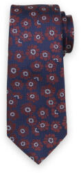 Willsoor Cravată bleumarin bărbătească din mătase cu model vișiniu 13473