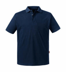 Russell Europe Férfi rövid ujjú organikus galléros póló Russell Europe Men's Pure Organic Polo 2XL, Sötétkék (navy)