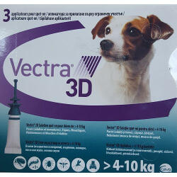 Ceva Deparazitare externa pentru caini VECTRA 3D DOG 4 - 10 KG - 1 pipeta