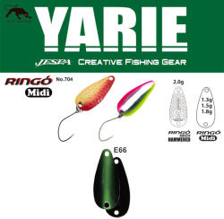 Yarie Jespa OSCILANTA YARIE 704 RINGO MIDI HAMMERED 2.0gr Culoare E66 Fits Green