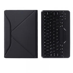 Samsung P610, P615 Galaxy Tab S6 Lite tablet fliptok, erősített, bluetooth-os billentyűzettel, fekete+fekete