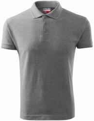 MALFINI Férfi galléros póló Reserve - Sötétszürke melírozott | S (R221213)