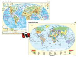  Harta fizică a lumii şi Harta politică a lumii - Duo Plus