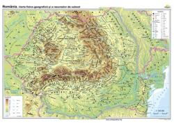 România. Harta fizico-geografică şi a resurselor naturale de subsol