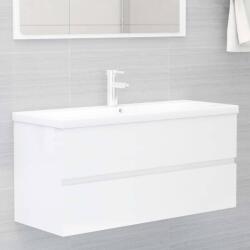 vidaXL Dulap de chiuvetă, alb extralucios, 100 x 38, 5 x 45 cm, PAL (804770)
