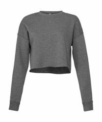 Bella+Canvas Női hosszú ujjú pulóver Bella Canvas Women's Cropped Crew Fleece S, Mély Heather