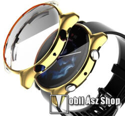  Xiaomi Amazfit GTR 3, GTR 3 Pro, Okosóra szilikon védőtok, előlapvédős, Galvanizált Arany
