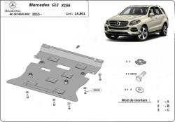 Scut Protection Mercedes GLE X166, 2015-2019 - Acél Motorvédő lemez
