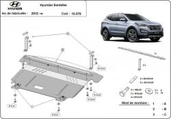 Scut Protection Hyundai Santa Fe III, 2012-2018 - Acél Motorvédő lemez