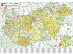 Stiefel Magyarország országgyűlési választókerületei térkép fémléccel, fóliázva, Magyarország falitérkép 140x100 cm