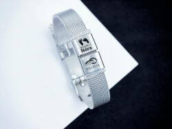 R. M. ékszer Életünk lenyomata 2 egyedi medálos MoMents acél karkötő (16152RM)