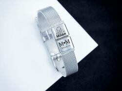 R. M. ékszer Közös életünk 2 egyedi medálos MoMents acél karkötő (16130RM)