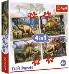 Trefl Érdekes dínók 4 az 1-ben puzzle 35,48,54,70 db-os (34383)