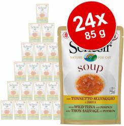 Schesir 24x85g Schesir Cat Soup nedves macskatáp- Csirke & tök