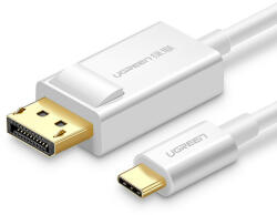 UGREEN Cablu Ugreen unidirectional USB Type C la Display Port 4K 1.5m white (MM139)