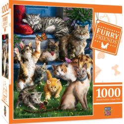 Masterpieces 1000 db-os puzzle - Furry Friends - Butterfly Chasers (71909)