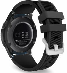 Huawei Watch GT 3 (46 mm) okosóra szíj - TECH-PROTECT Smoothband fekete szilikon szíj (22 mm szíj szélesség)