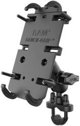RAM Mounts RAM Mount Quick-Grip XL komplett Nagyméretű telefon tartó szett kormányra v. csőre rövid karral (RAM-B-149Z-A-PD4U)