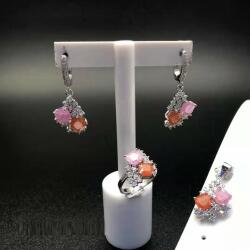 SXY Jewellery Дамски сребърен комплект с цветни кристали | ss8407
