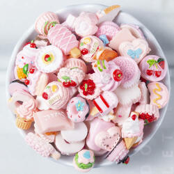  Extrém Candy körömdíszítő 100db - Pink sütik
