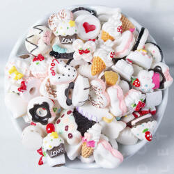 Extrém Candy körömdíszítő 100db - Fehér sütik