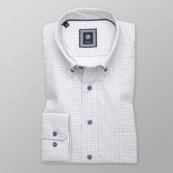 Willsoor Košile London fialový károvaný vzor (výška 198-204) 10454