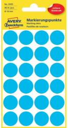 Avery Etikett címke, o18mm, jelölésre, 24 címke/ív, 4 ív/doboz, Avery kék (3005) - web24