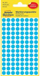 Avery Etikett címke, o8mm, jelölésre, 104 címke/ív, 4 ív/doboz, Avery kék (3011) - web24