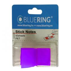Bluering Jelölőcímke 25x45mm, 50lap, műanyag Bluering®, lila (JELCMUA50LL) - web24
