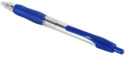 BLUERING Golyóstoll 0, 7mm, nyomógombos, gumírozott fogórész, kék átlátszó test, Bluering® R2, írásszín kék (JJ20248) - web24
