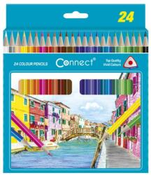 Connect Színes ceruza készlet, háromszögletű Connect 24 klf. szín (C-305590) - web24