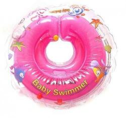 Babyswimmer Colac de gat pentru bebelusi Babyswimmer Roz cu zornaitoare 6-36 luni