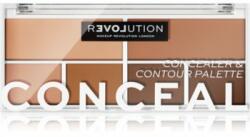 Revolution Beauty Conceal Me paleta corectoare culoare Medium 2, 8 g