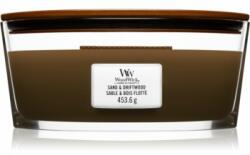 WoodWick Sand & Driftwood lumânare parfumată cu fitil din lemn (hearthwick) 453 g