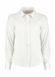 Kustom Kit Női hosszú ujjú blúz Kustom Kit Women's Tailored Fit Poplin Shirt S, Fehér
