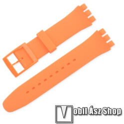  Okosóra szíj - szilikon - NARANCSSÁRGA - 120mm + 95mm hosszú, 20mm széles, TELESZKÓP NÉLKÜL! - SAMSUNG Galaxy Watch 42mm / Xiaomi Amazfit GTS / Gear S2 / HUAWEI Watch GT 2 42mm / Watch Active / Active