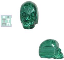 Craniu din Malachit de Sinteza - 35x45x25 mm - ( XL ) - 1 Buc