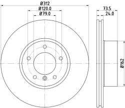 KRIEGER Disc frana BMW Seria 1 (F21) (2011 - 2016) KRIEGER 0950004258