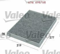 VALEO Filtru polen / aer habitaclu VW AMAROK (2H, S1B) (2010 - 2016) VALEO 698768