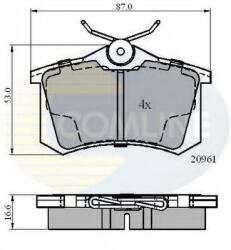 COMLINE Set placute frana, frana disc PEUGEOT 307 (3A/C) (2000 - 2016) COMLINE CBP0797