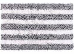 Kring Deep Stripe fürdőszőnyeg, 1800 g/m2, 50x80 cm, szürke/fehér (E-2102-23-B)