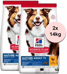 Hill's Hill's Science Plan Canine Mature Adult 7+ Medium Chicken 2 x 14kg