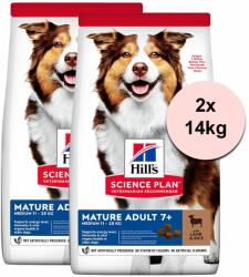 Hill's Hill's Science Plan Canine Mature Adult 7+ Medium Lamb & Rice 2 x 14kg