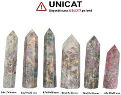  Obelisc Rubin in Fucsit 1 Varf Cristal Natural - 65-87 x 17-27 x 16-26 mm - ( XXL) - 1 Buc