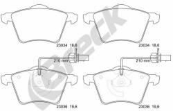 BRECK set placute frana, frana disc BRECK 23034 00 703 10 (23034 00 703 10)