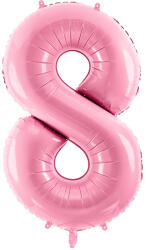 PartyDeco S. r. o 8. szám, fólia lufi, 86 cm, rózsaszín