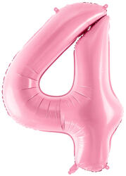 PartyDeco S. r. o 4. szám, fólia lufi, 86 cm, rózsaszín